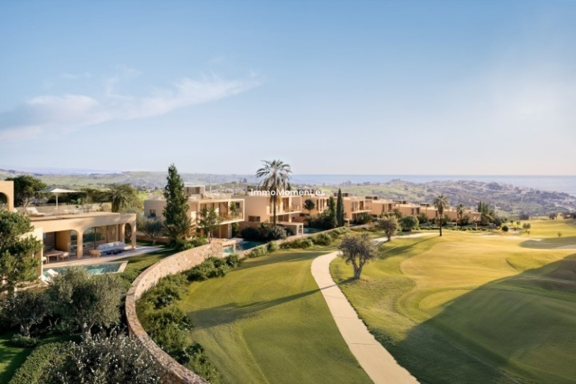 Vue sur le terrain de golf depuis la première ligne
