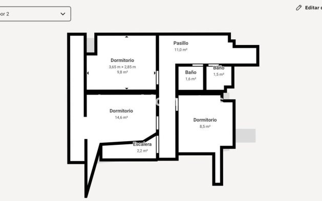 Revente - Maison mitoyenne - Intérieur                       - Monda