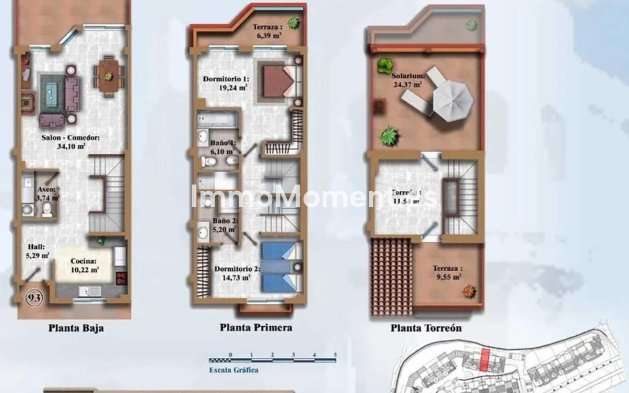 Revente - Maison mitoyenne - Intérieur                       - Lauro Golf